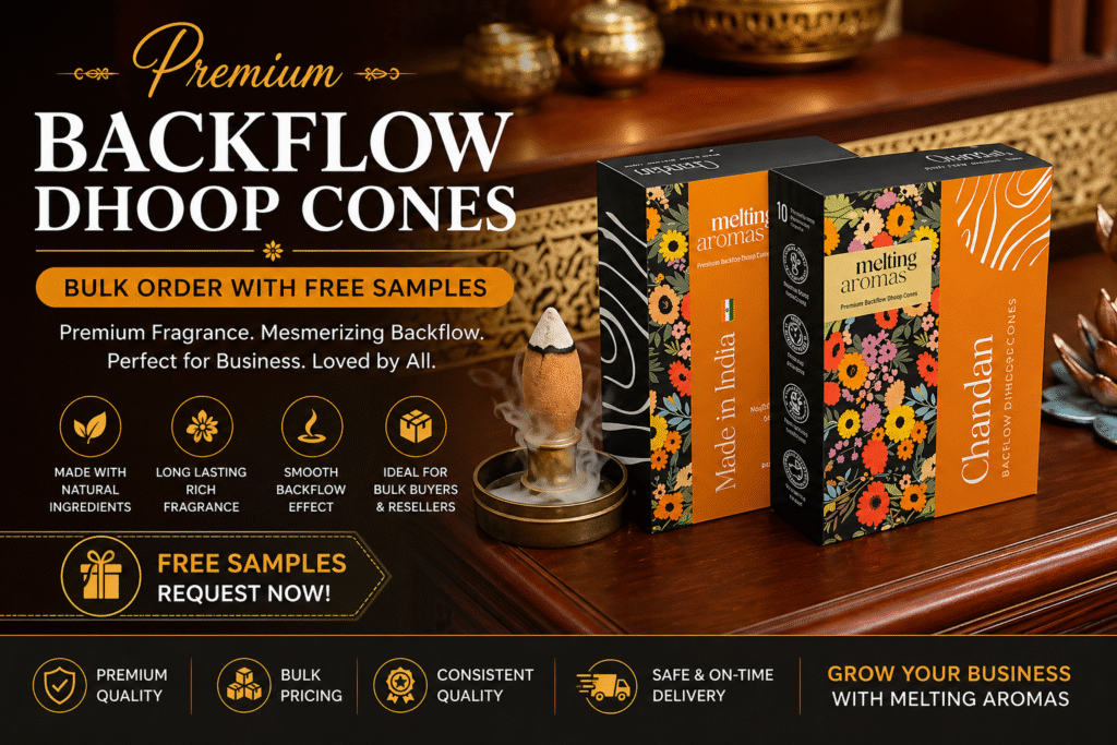 Premium Backflow Dhoop Cones – Bulk Order With Free Samples